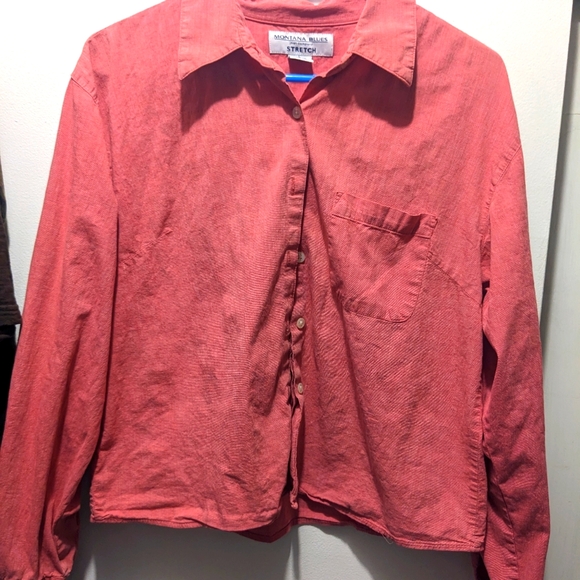 Montana blues button down, size Large, light pink - Picture 1 of 3